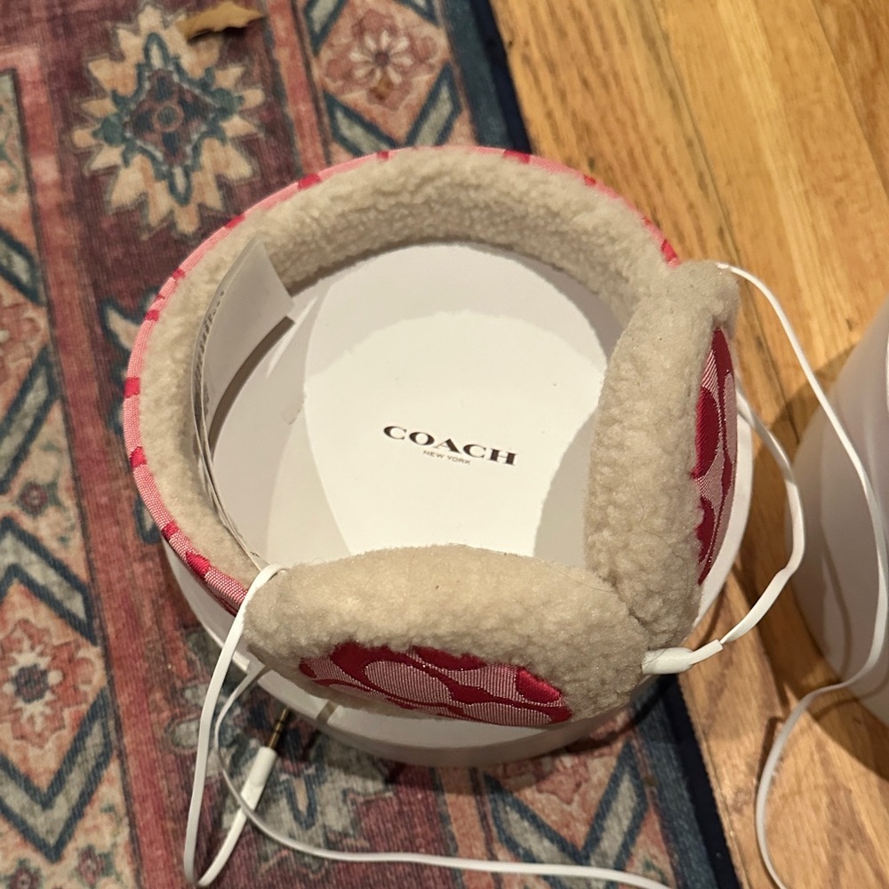 Coach Pink and Cream On-Ear Headphones